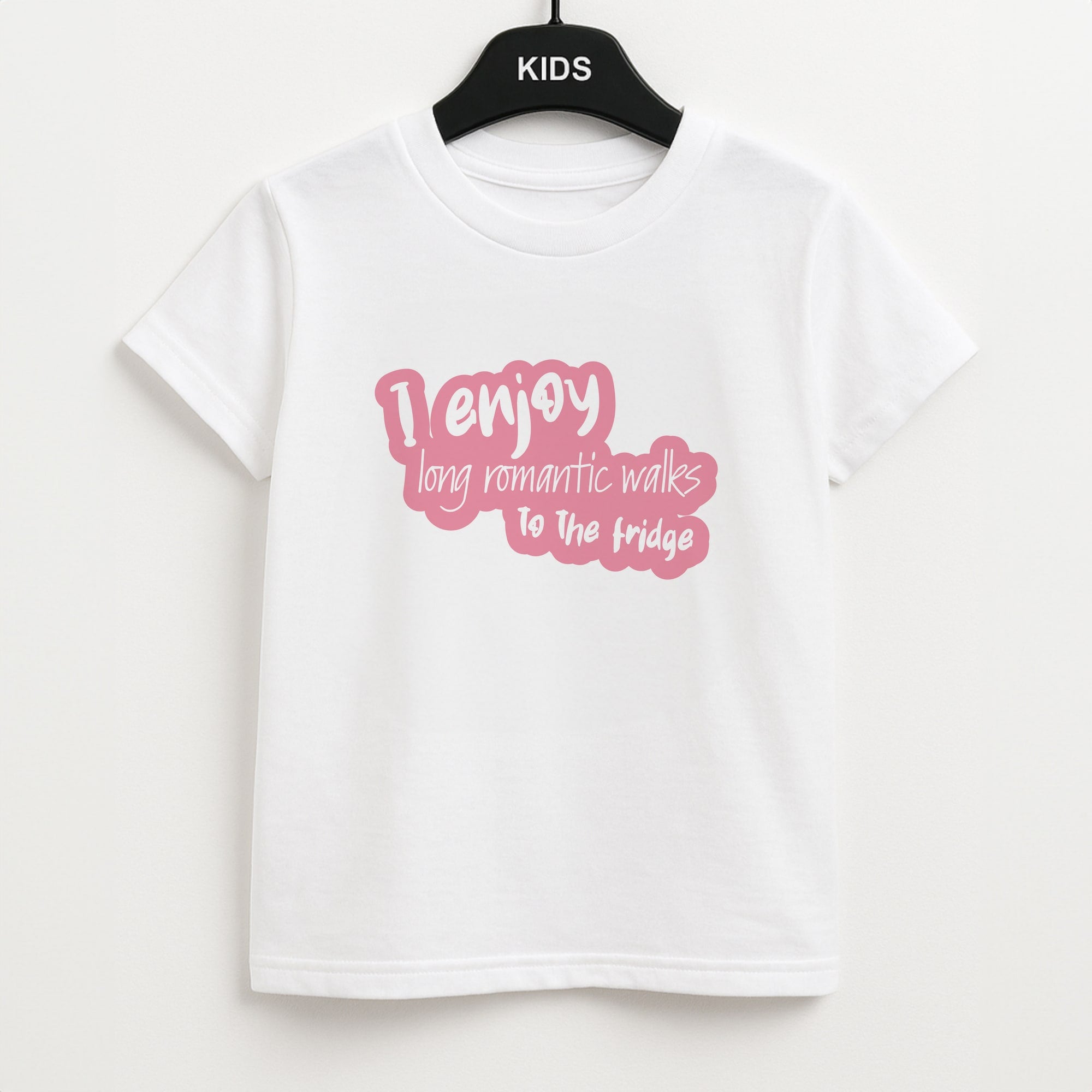 I Enjoy Long Romantic Walks - Funny Quotes Kids T-Shirt
