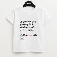 Fall In Love With Me Kids T-Shirt