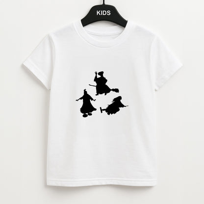Witches Outline - Hocus Halloween Unisex Kids T-Shirt