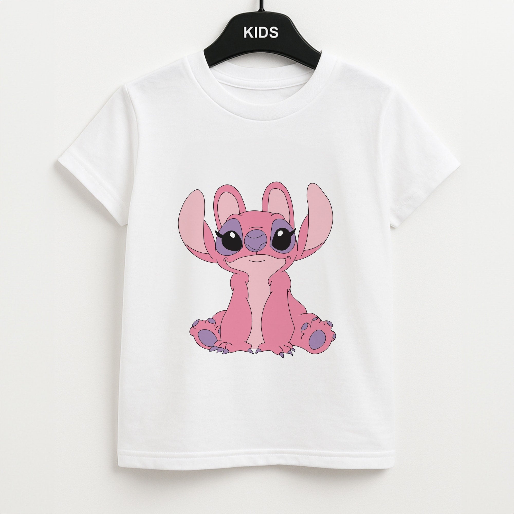 Sitting Down - Pink Alien Kids T-Shirt
