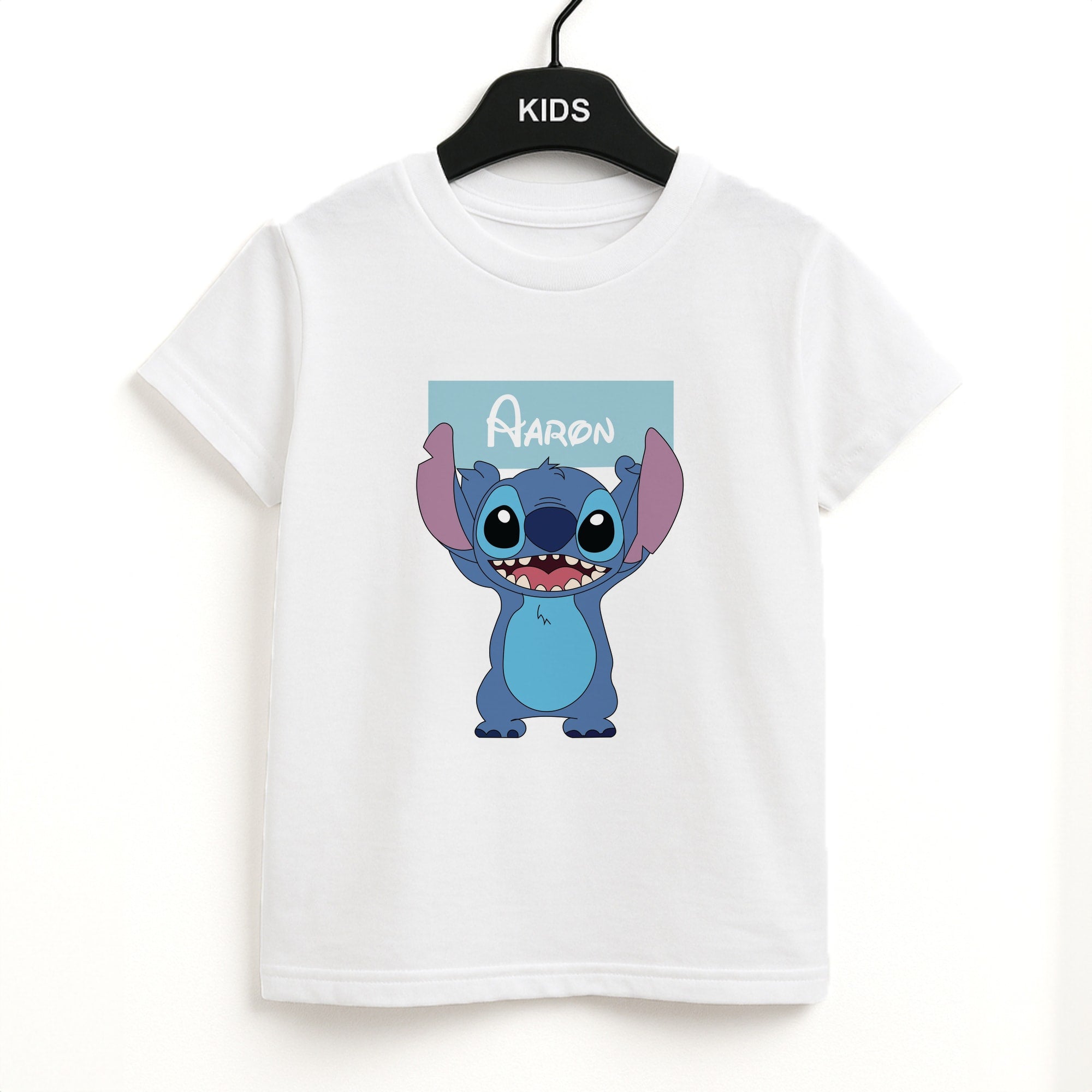 Standing Blue Alien - Personalised Disney Unisex Kids T-Shirt