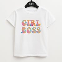 Girl Boss - Aesthetic Quote Kids T-Shirt