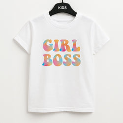 Girl Boss - Aesthetic Quote Kids T-Shirt