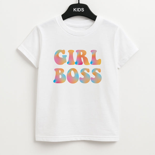 Girl Boss - Aesthetic Quote Kids T-Shirt