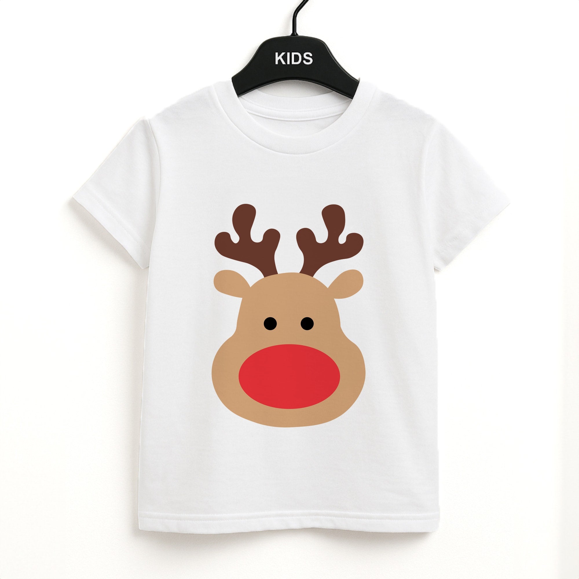 Rudolph Face - Christmas Unisex Kids T-Shirt