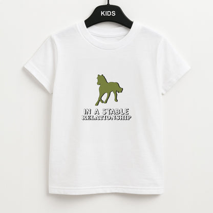 In A Stable Relationship - Horses Unisex Kids T-Shirt
