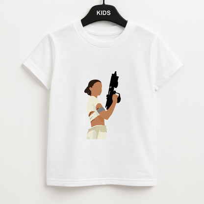 Leia With Gun Unisex Kids T-Shirt