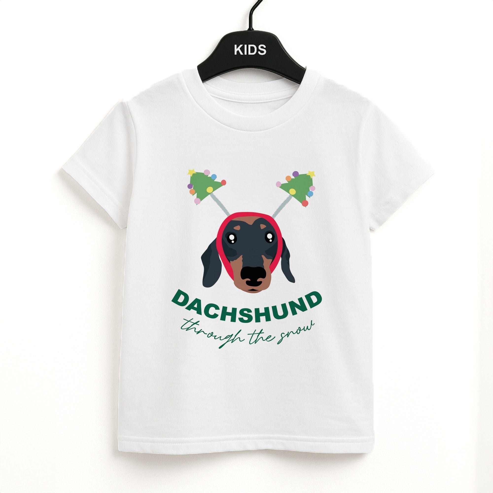 Dachshund Through The Snow Kids T-Shirt