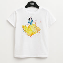 Watercolour Snow White Fairytale Kids T-Shirt