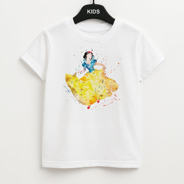Watercolour Snow White Fairytale Kids T-Shirt