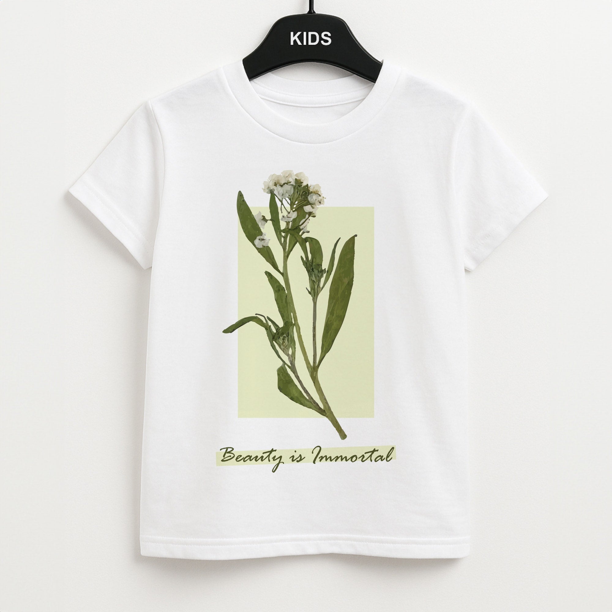 Beauty Is Immortal Press Flower Unisex Kids T-Shirt