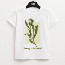 Beauty Is Immortal Press Flower Unisex Kids T-Shirt