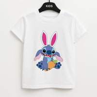 Easter Bunny Blue Alien Kids T-Shirt