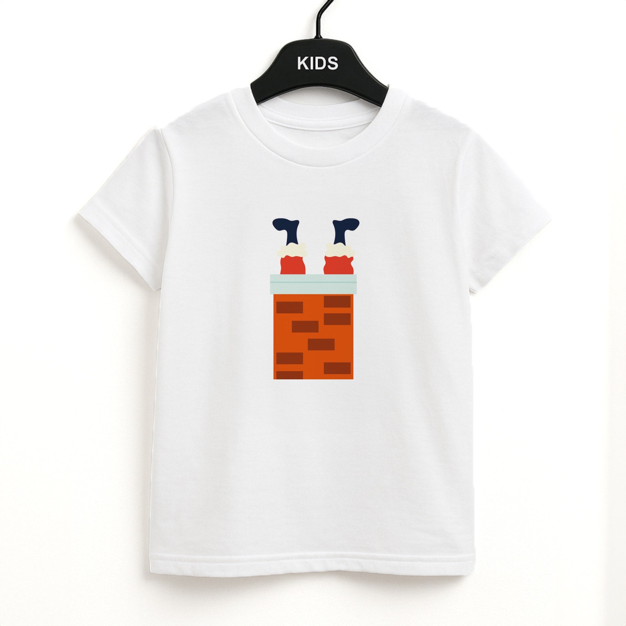 Santa Stuck In A Chimney - Christmas Unisex Kids T-Shirt