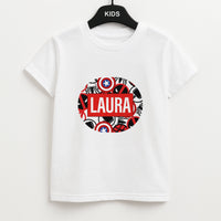 Collage - Personalised Superhero Comic Kids T-Shirt