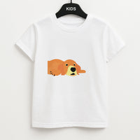 Laying and chilling - Dog Patterns Kids T-Shirt