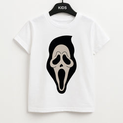 Pink Ghostface Pattern - Scream Unisex Kids T-Shirt