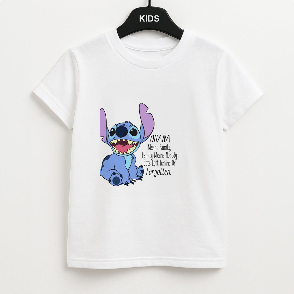 Ohana Means Family - Blue Alien Kids T-Shirt