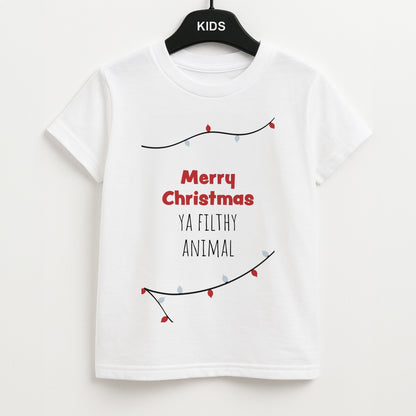Merry Christmas Ya Filthy Animal Unisex Kids T-Shirt