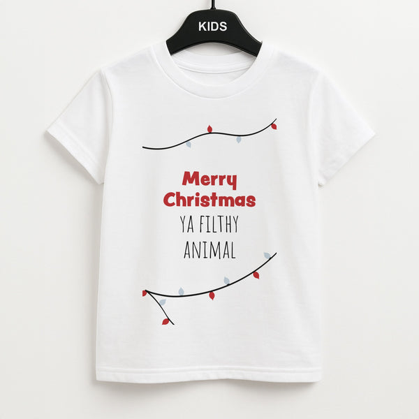 Merry Christmas Ya Filthy Animal Unisex Kids T-Shirt