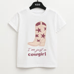 I'm Just A Cowgirl Unisex Kids T-Shirt
