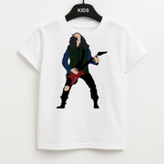 Eddie Munson Playing Guitar Kids T-Shirt 1