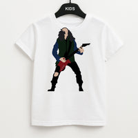 Eddie Munson Playing Guitar Kids T-Shirt