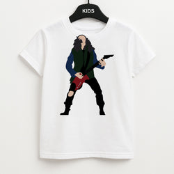 Eddie Munson Playing Guitar Kids T-Shirt