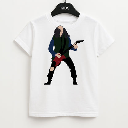 Eddie Munson Playing Guitar Kids T-Shirt