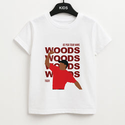Woods Dark Red Unisex Kids T-Shirt