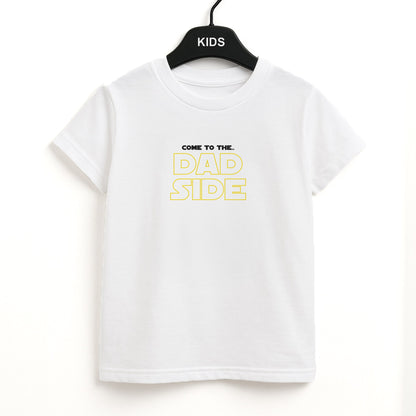 Come To The Dad Side - Personalised Father's Day Unisex Kids T-Shirt