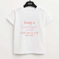 Being A Functional Adult - Aesthetic Quote Kids T-Shirt