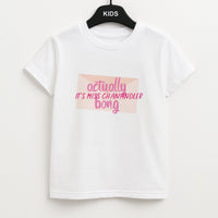 Actually It's Miss Chanandler Bong Kids T-Shirt