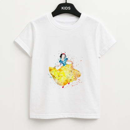 Watercolour Snow White Fairytale Unisex Kids T-Shirt