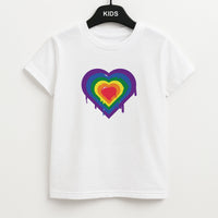 Dripped heart - Pride Kids T-Shirt