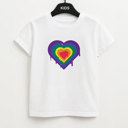 Dripped heart - Pride Kids T-Shirt