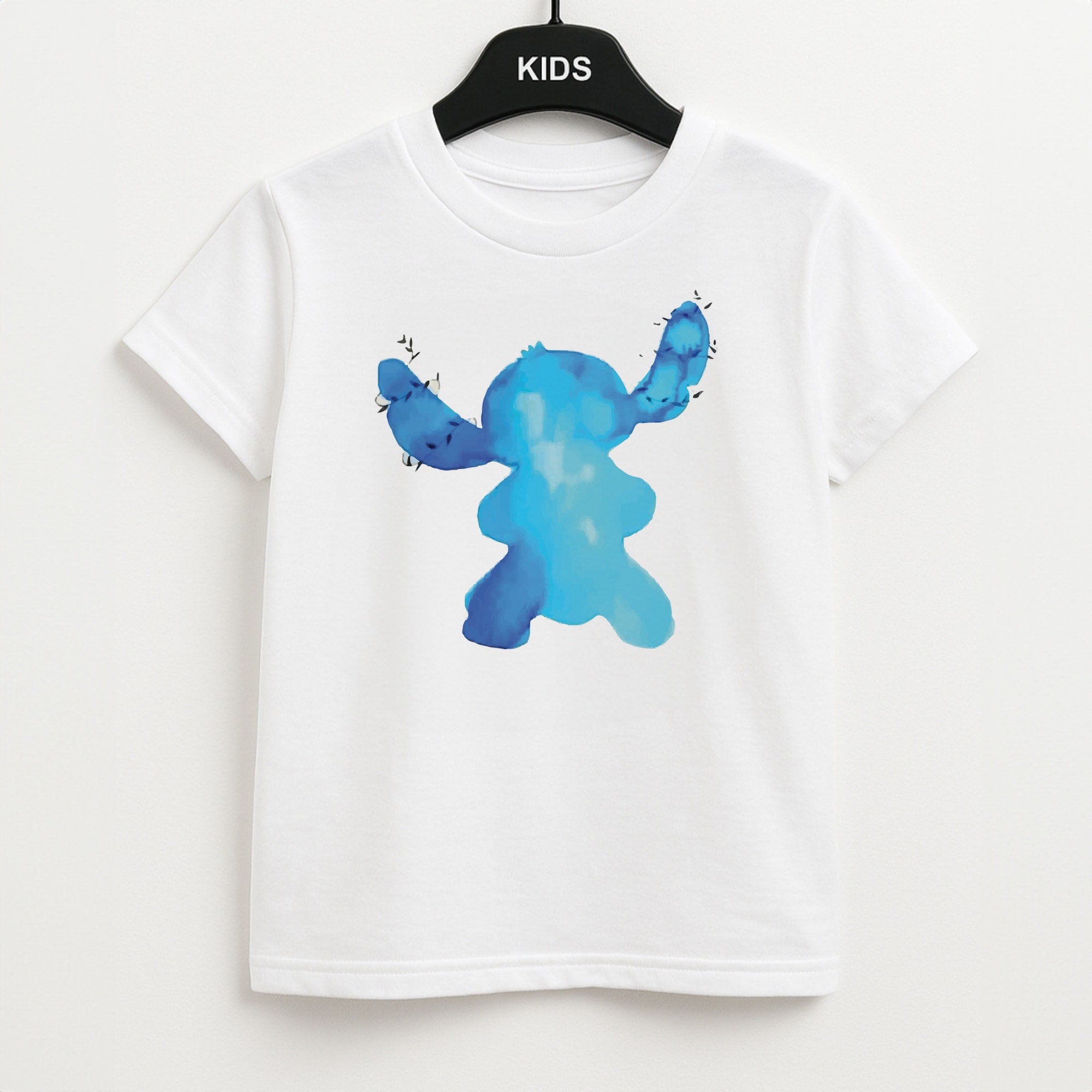 Watercolour Blue Alien Disney Kids T-Shirt