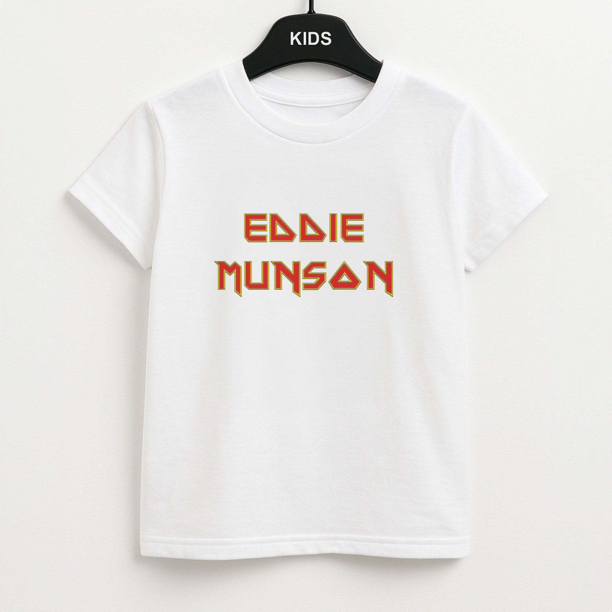 Eddie Munson Text Kids T-Shirt