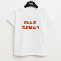 Eddie Munson Text Kids T-Shirt