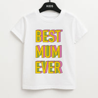 Geometric Best Mum Ever Kids T-Shirt
