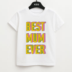 Geometric Best Mum Ever Unisex Kids T-Shirt