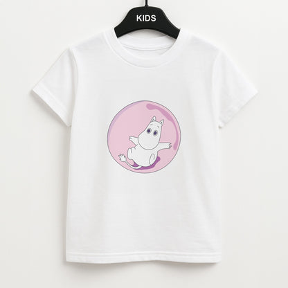 Moomin In A Pink Bubble  Unisex Kids T-Shirt