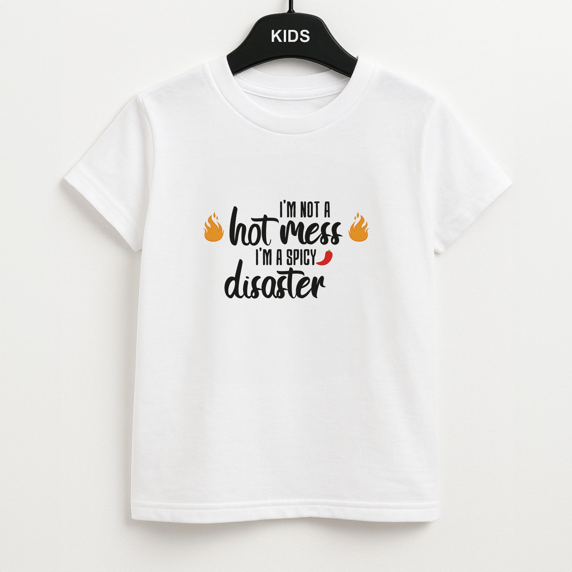 I'm A Spicy Disaster - Funny Quotes Unisex Kids T-Shirt
