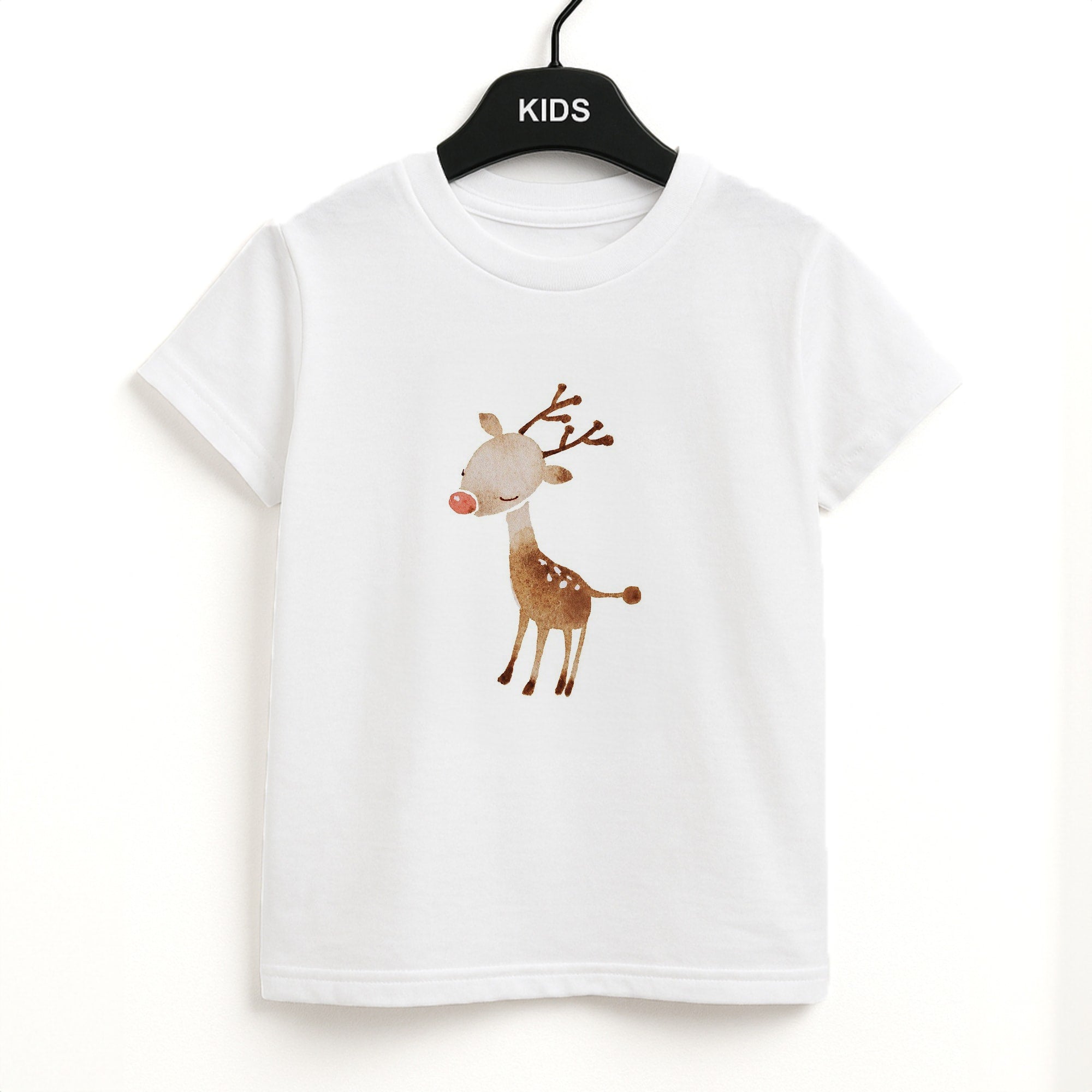 Watercolour Rudolph The Reindeer Unisex Kids T-Shirt