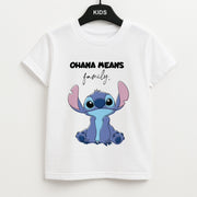 Ohana Means Family Pink Kids T-Shirt 1