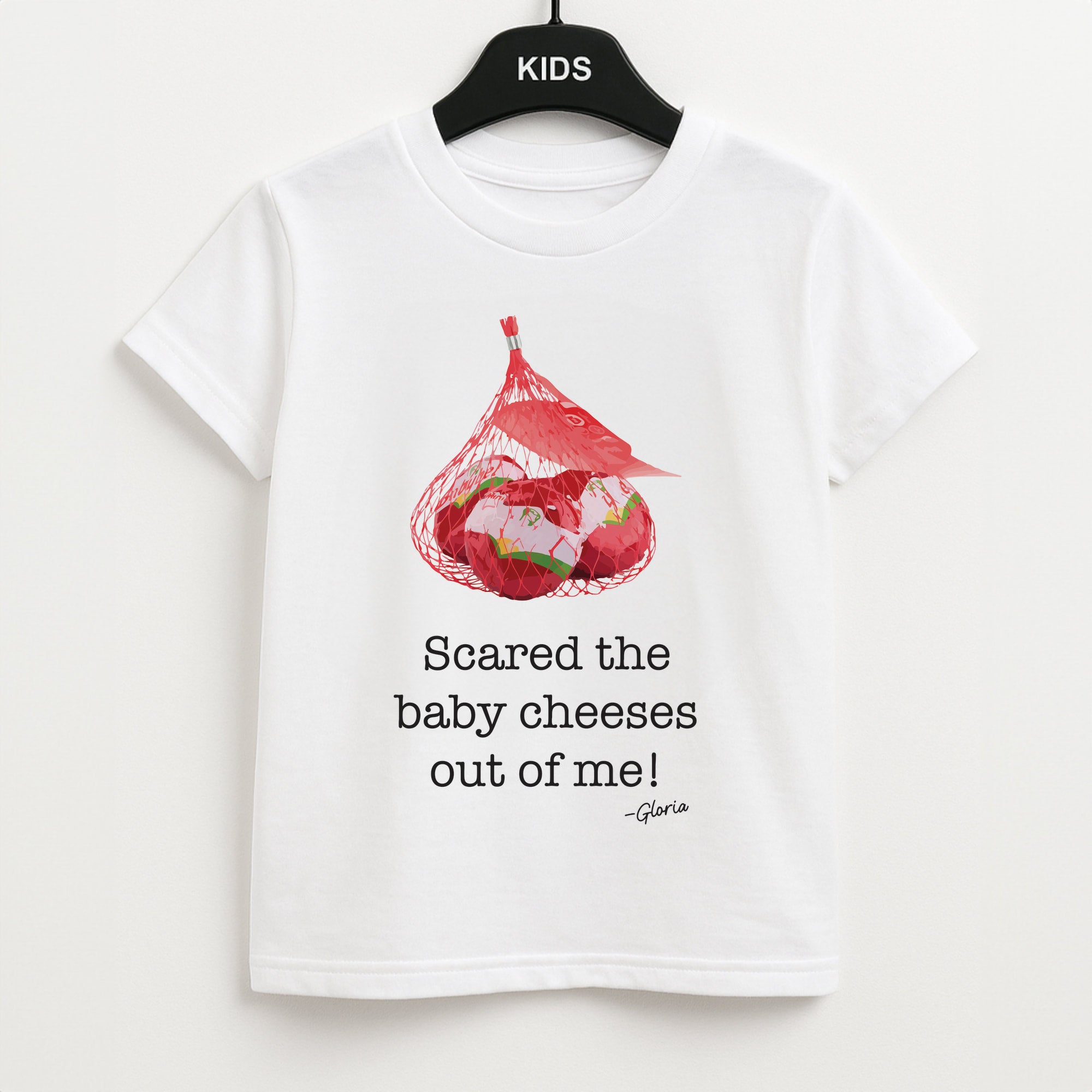 Scared The Baby Cheeses Out Of Me Kids T-Shirt