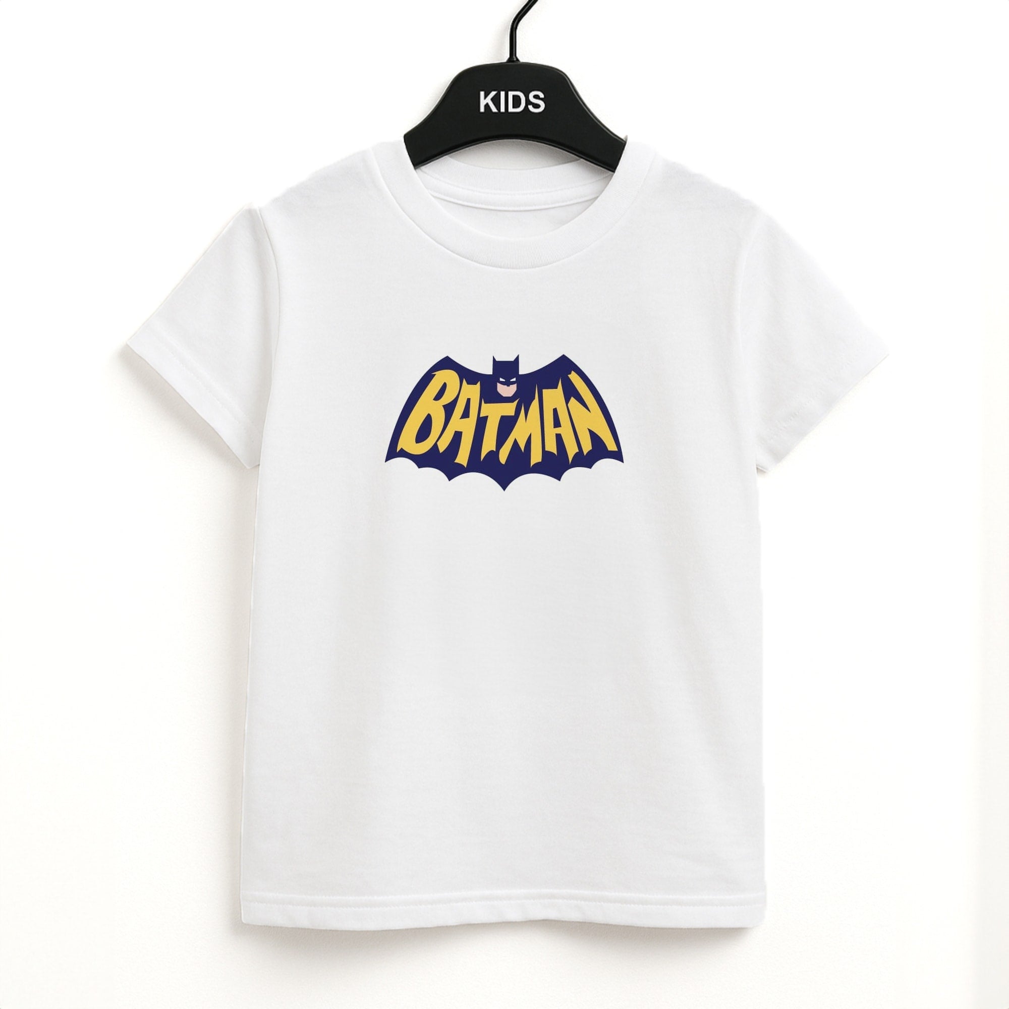 Bat Superhero Purple Logo Kids T-Shirt