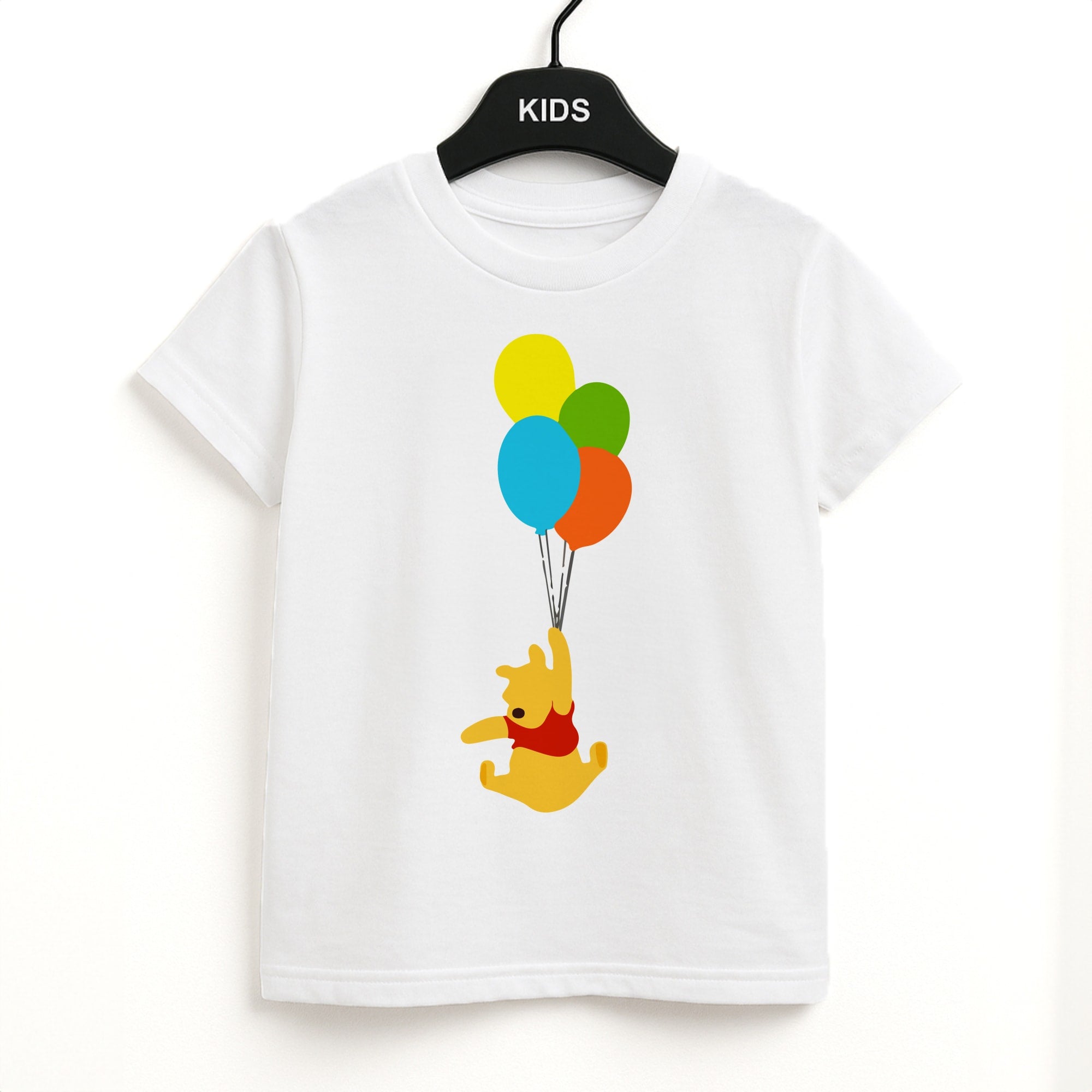Pooh On Balloons Kids T-Shirt