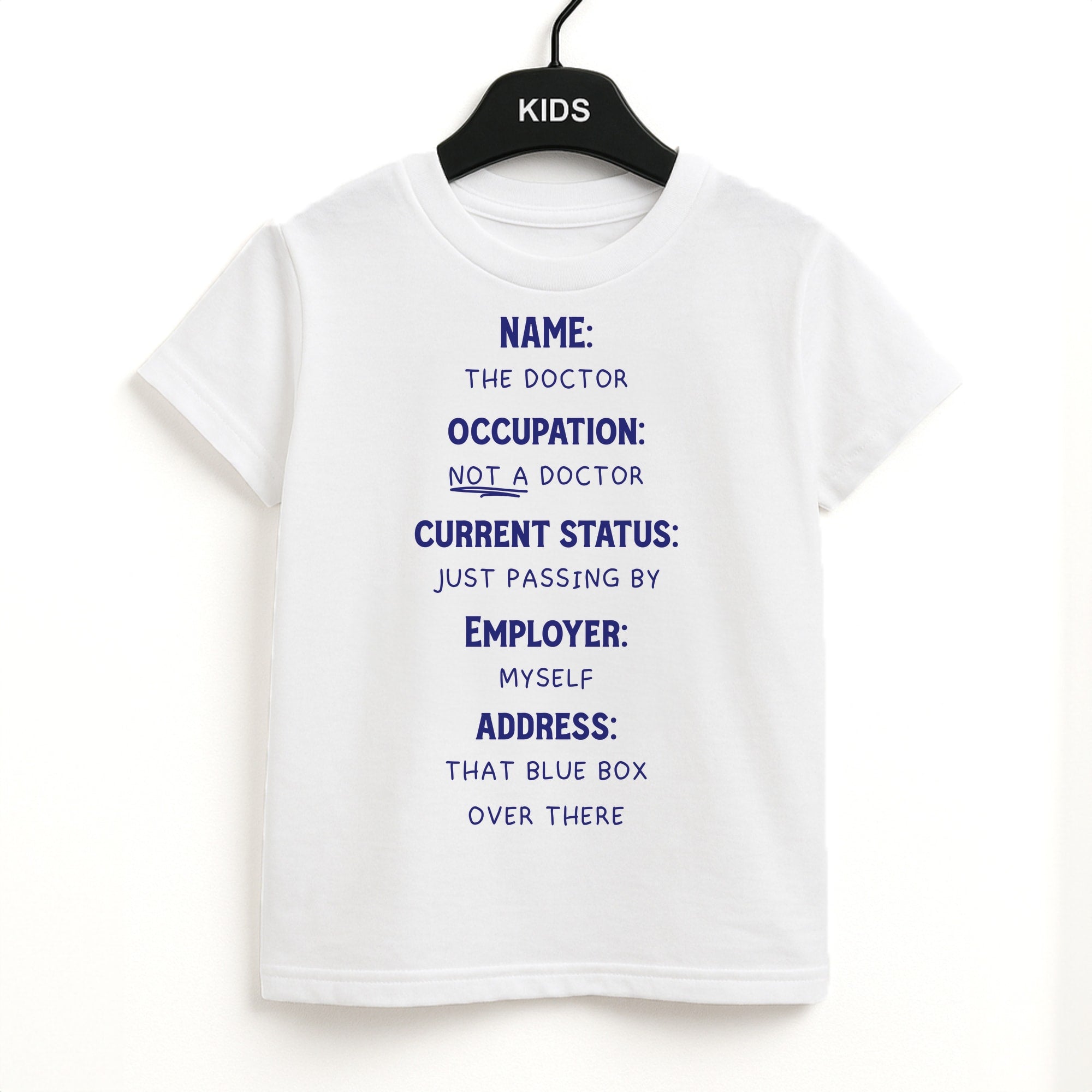 Name And Occupation - Doctor Who Kids T-Shirt