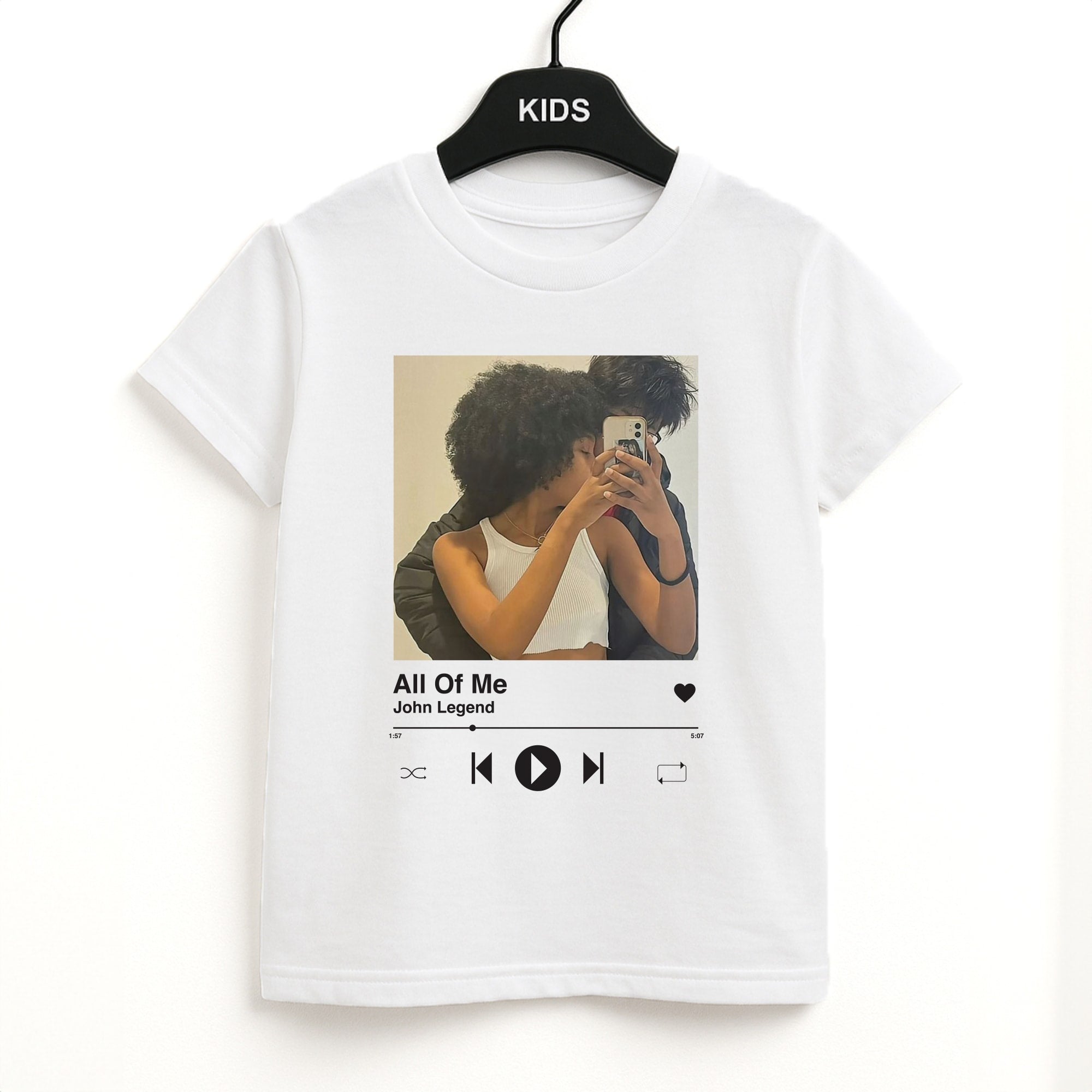 Album Cover - Personalised Couples Unisex Kids T-Shirt